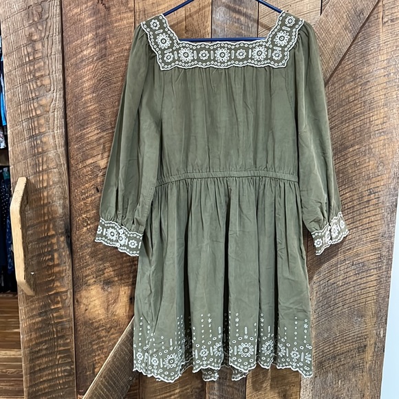Madewell Olive Green Mini Dress - Picture 5 of 7
